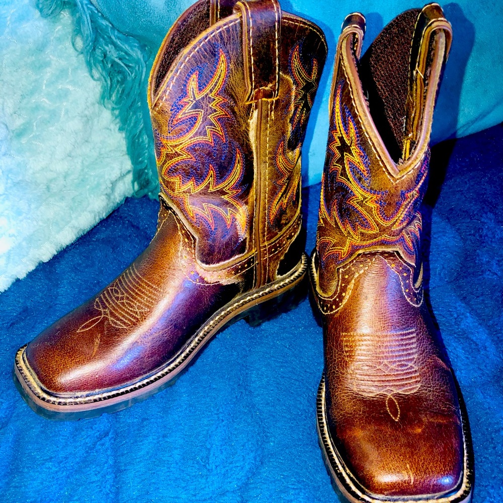 Justin Kids All Leather Boots. Very Nice! 12.5D.